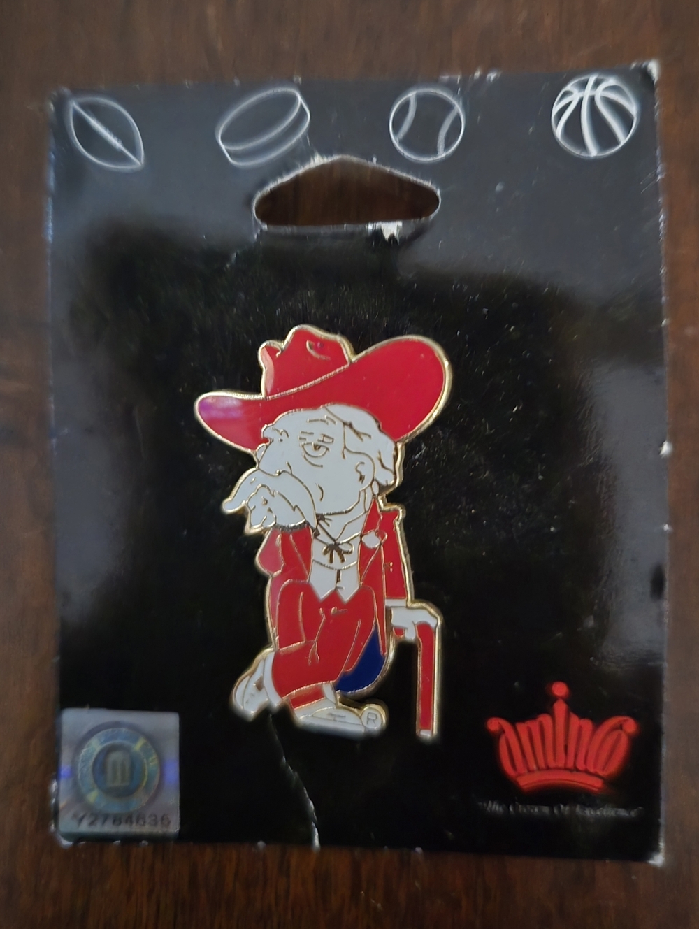 Vintage Collectible Aminco Ole Miss Rebel Enamel Pin